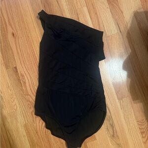 KIAVA Black One-Shoulder Swim One Piece